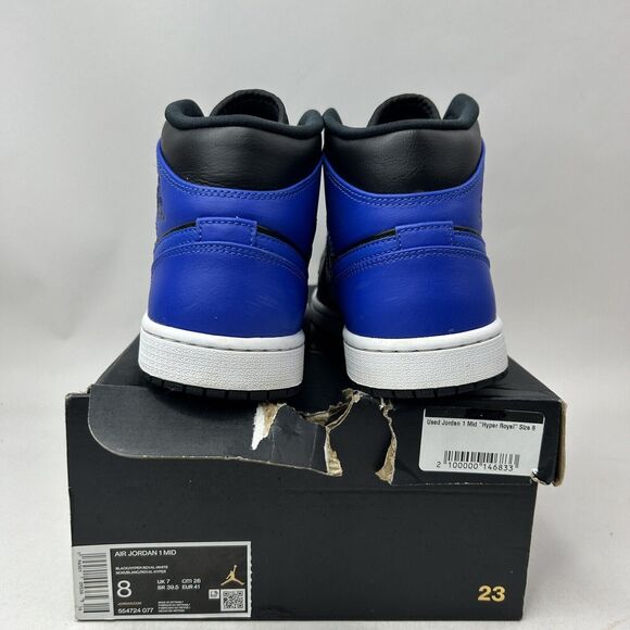 Nike Shoes Air Jordan 1 Mid Retro “Hyper Royal” 2023 - Picture 4 of 8
